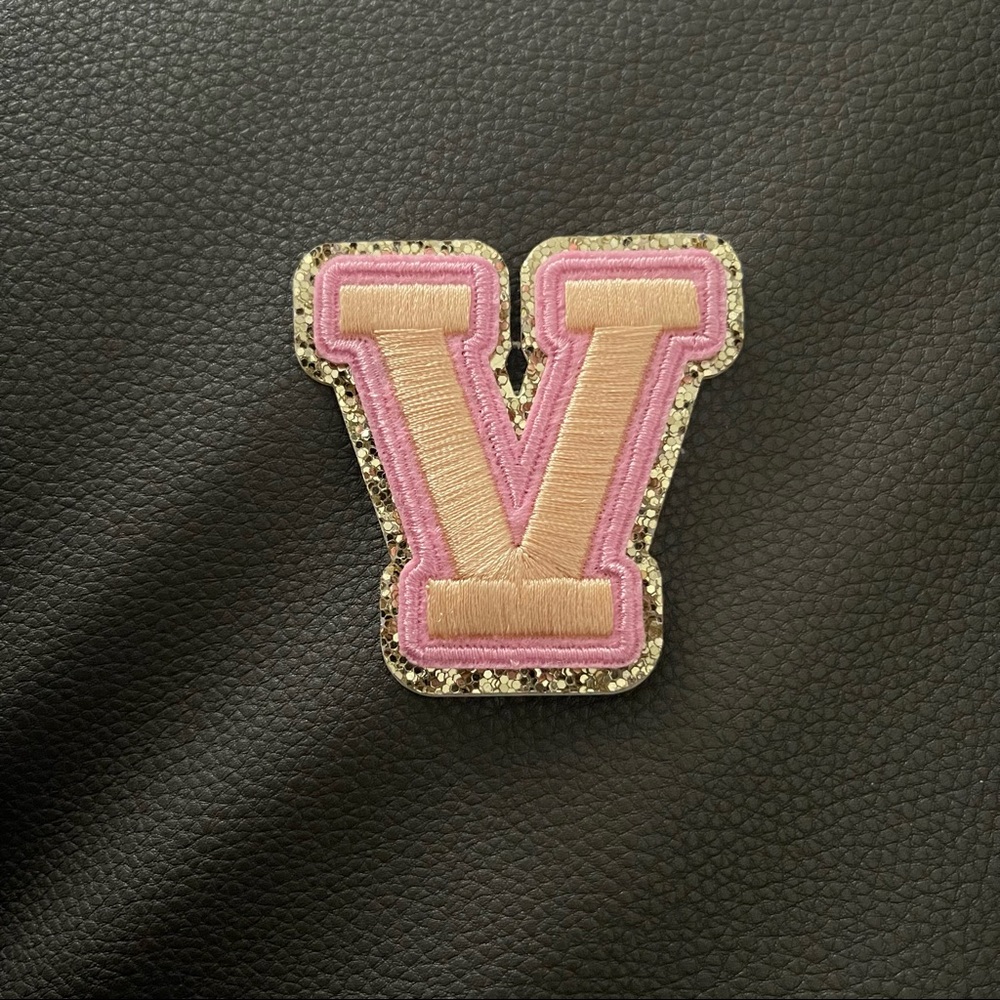 Stoney Clover Lane x Target Letter V Patch Orange & Pink | New